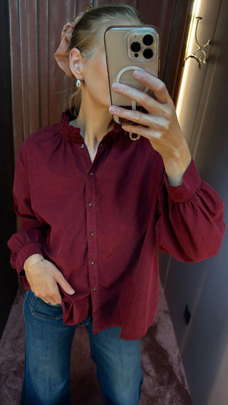 SACRÉCOEUR - Soline Corduroy Blouse - Vino
