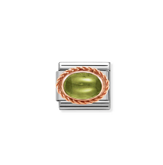 Nomination - Link RICH SETTING 9k rose gold PERIDOT