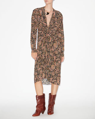 ISABEL MARANT ÈTOILE - Zeliha Dress - Black/Ochre