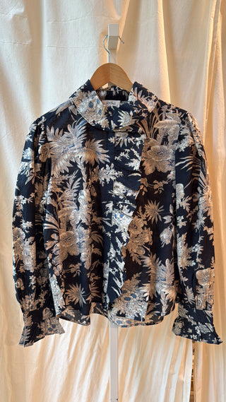 Feeka - Louison Blouse - Blockprint Noir