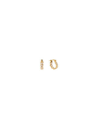 Pico Copenhagen - Elva Petit Crystal Hoops - Clear