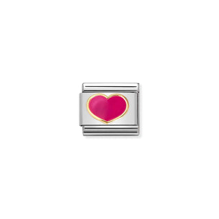 Nomination - Link LOVE 2 18k gold FUCHSIA Heart