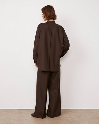 Officine Générale - Auria Wool Shirt - Coffee
