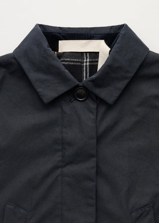 AIAYU - Noor Coat Oilskin Silkwax - Navy
