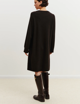 BOMPARD - Loose Midi Dress With Monogram - Ristretto