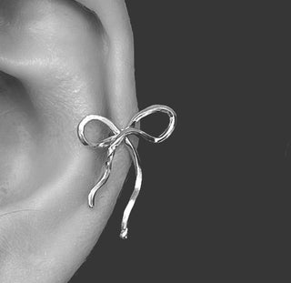 STINE A - Flow Bow Earring - Silver