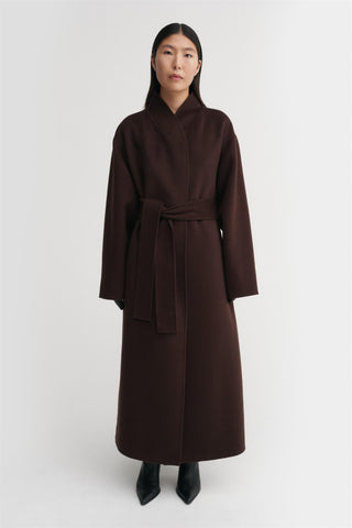 ALMADA LABEL - Mara Double Coat - Chocolate (pre-order)