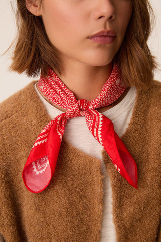 DES PETITS HAUTS - Nybiche Scarf - Coeur Rouge