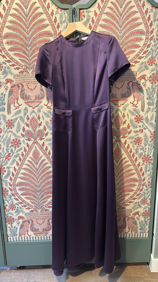 MARIA DE LA ORDEN - Albane Dress Short Sleeves - Plum