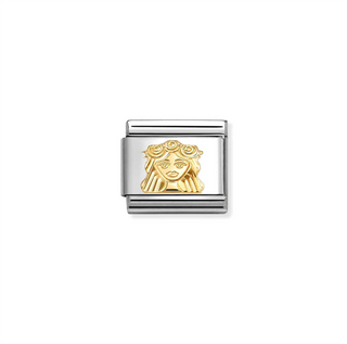 Nomination - Link ZODIAC steel 18k gold DIAMOND CUT VIRGO
