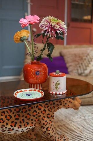 All The Luck in the World - Vase With Stripes and Symbols
