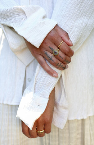 All The Luck in the World - Ring Flower Halo - Blue