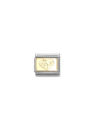 Nomination - Link 18k Gold Plate MULTI-HEARTED HEART