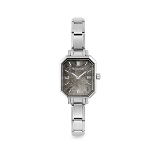 Nomination - PARIS watch with steel band RECTANGLE METEORITE GREY