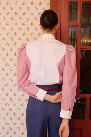 MARIA DE LA ORDEN - Iza Shirt - Red Stripes & White