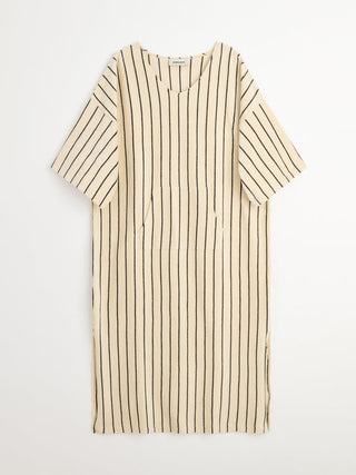 BONGUSTA - Naram Kaftan Dress - Creme & Ink