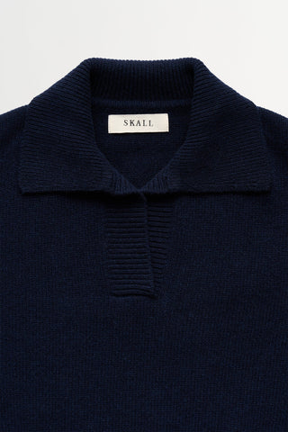 SKALL - Dean V-Neck Jumper - Navy