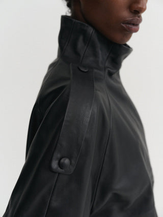 ALMADA LABEL - Mija Leather Coat - Black