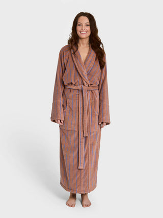 BONGUSTA - Naram Bathrobe - Camel & Ultramarine