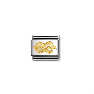 Nomination - Link SYMBOLS steel 18k gold KNOT