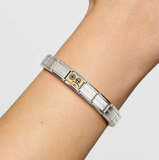 Nomination - Link PLATES JOB steel 18k gold DJ