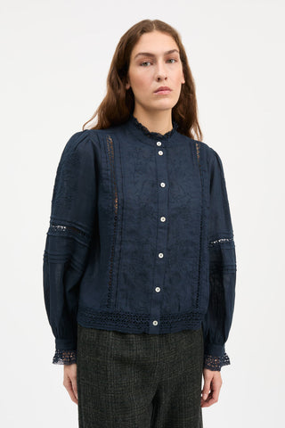SKALL - Velina Shirt - Dark Navy