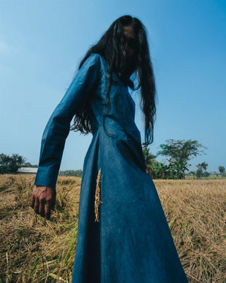 OSHADI - Virakh Shirt Dress - Indigo