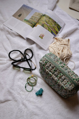 BON DEP - Pouch XS Square Liberty - Poppy & Daisy Teal