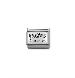 Nomination - Link composable LOVE steel 925 sterling silver YOU AND ME OUR STORY