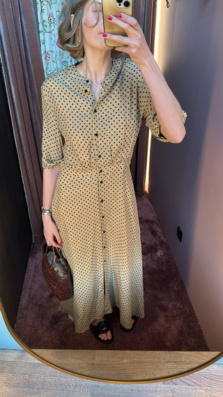 Officine Générale - Nadia Dress - Britishkhaki/Black