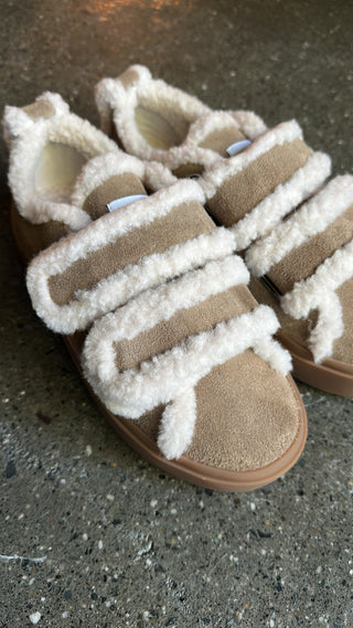 INUIKII - Shearling Low Velcro - Light Beige