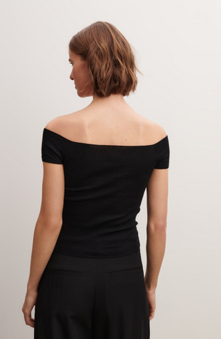 BOMPARD - Fitted Top In Plain Knit - Noir
