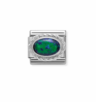 Nomination - Link 925 sterling silver setting Green Opal