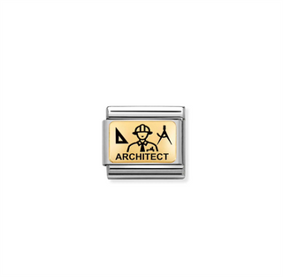Nomination - Link composable PLATES steel and 18k ARCHITECT