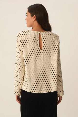 DES PETITS HAUTS - Yelena Top - Pois Jacquard