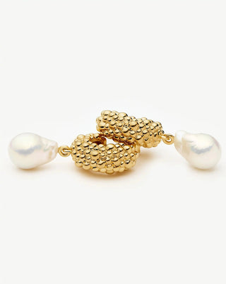 MISSOMA - Pearl Baya Small Hoop Drop Earrings