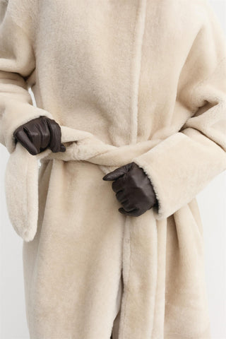ALMADA LABEL - Pre-Order Shea Shearling Coat - Vanilla