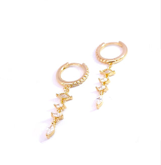 Rose Marie Paris - Hoop 4 Stones - Gold