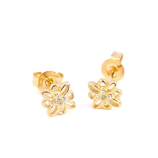 Rose Marie Paris - Stud Fleur Outline - Gold