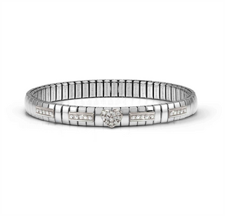 Nomination - Extension stretch BRACELET steel 925 sterling silver HEART ZIRCONIA LINE