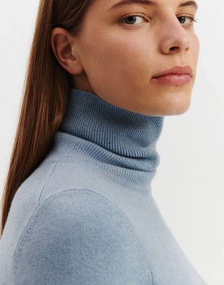 BOMPARD - Classic Turtleneck Sweater - Bleu Granit