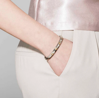 Nomination - Extension stretch BRACELET steel 18k gold PINK ZIRCONIA TRIPLE