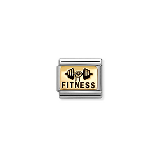 Nomination - Link CLASSIC PLATES steel 18k gold FITNESS