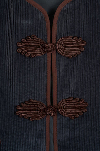 MARIA DE LA ORDEN - Vienna Vest - Midnight Corduroy