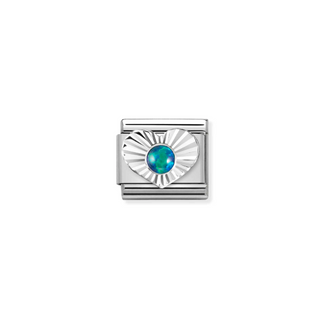 Nomination - Link STONES 925 sterling silver GREEN OPAL