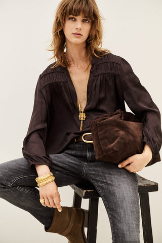 BA&SH - Cessia Shirt - Aubergine