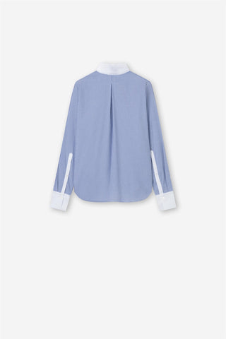 MARK TAN - Bertine Shirt - Blue Stripe