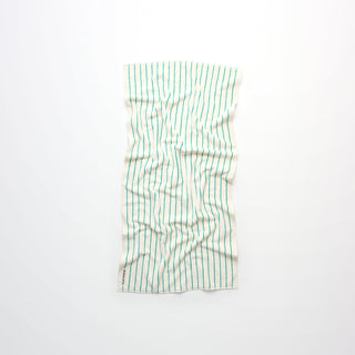 BONGUSTA - Naram Bath Towels -  Pure White & Grass