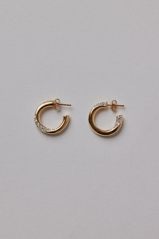 Englund1917 - Twisted Diamond Hoops - Gold