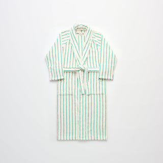 BONGUSTA - Naram Bathrobe - Pure White & Grass